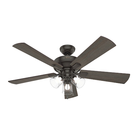 Hunter Hunter Crestfield 52 in. Bronze LED Indoor Ceiling Fan 54205